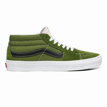 Férfi Vans Retro Sport Sk8-Mid Magasszárú Cipő VA5471680 Zöld/Fehér